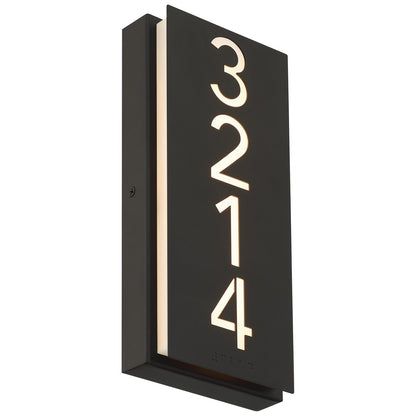 Access Numero Braille LED Address Light, Black/Acrylic Lens