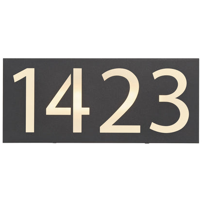 Access Numero Outdoor LED Address Light, Black/Acrylic