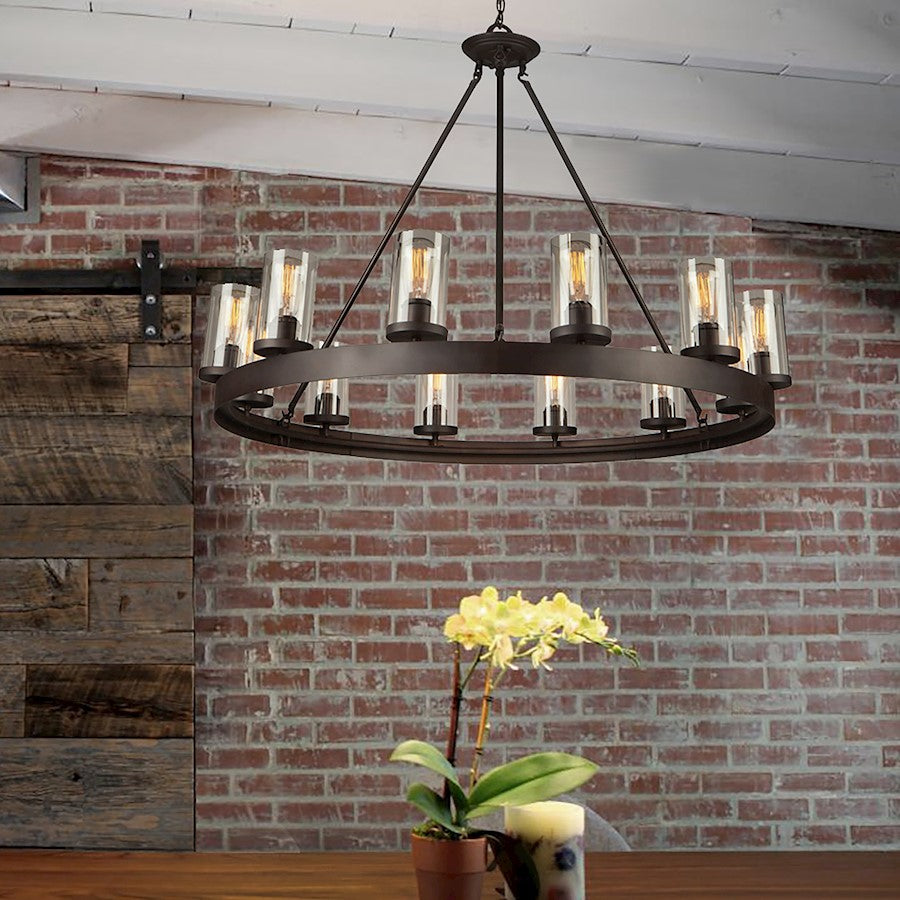 Melno Park Chandelier, Dark Chocolate
