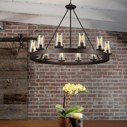Melno Park Chandelier, Dark Chocolate