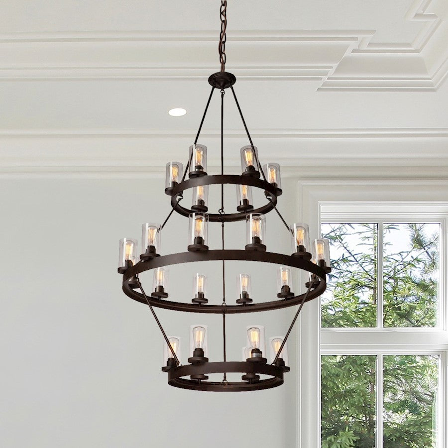 Melno Park Chandelier, Dark Chocolate