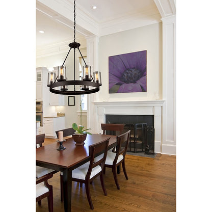 Melno Park Chandelier, Dark Chocolate
