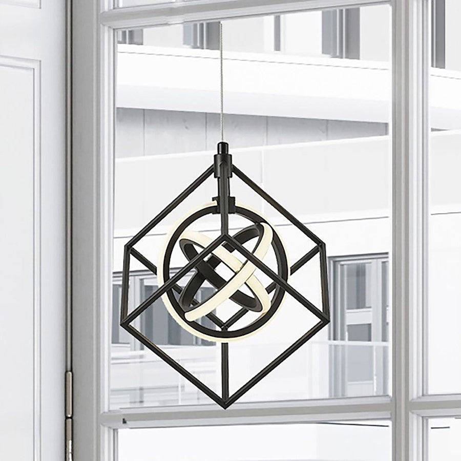Tulip Integrated LED Pendant, Matte Black