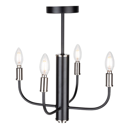 Artcraft Avalon Collection 4 Light Flush Mount, Brushed Nickel