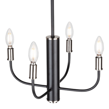Artcraft Avalon Collection 4 Light Flush Mount, Brushed Nickel