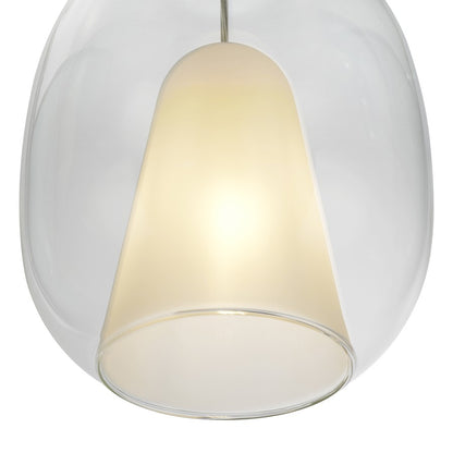 Artcraft Dusk 1 Light Pendant, Black/Clear