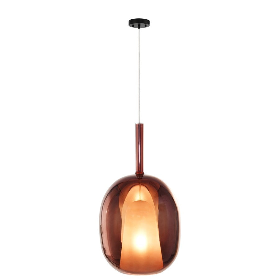 Artcraft Dusk 1 Light Pendant, Black/Espresso Copper