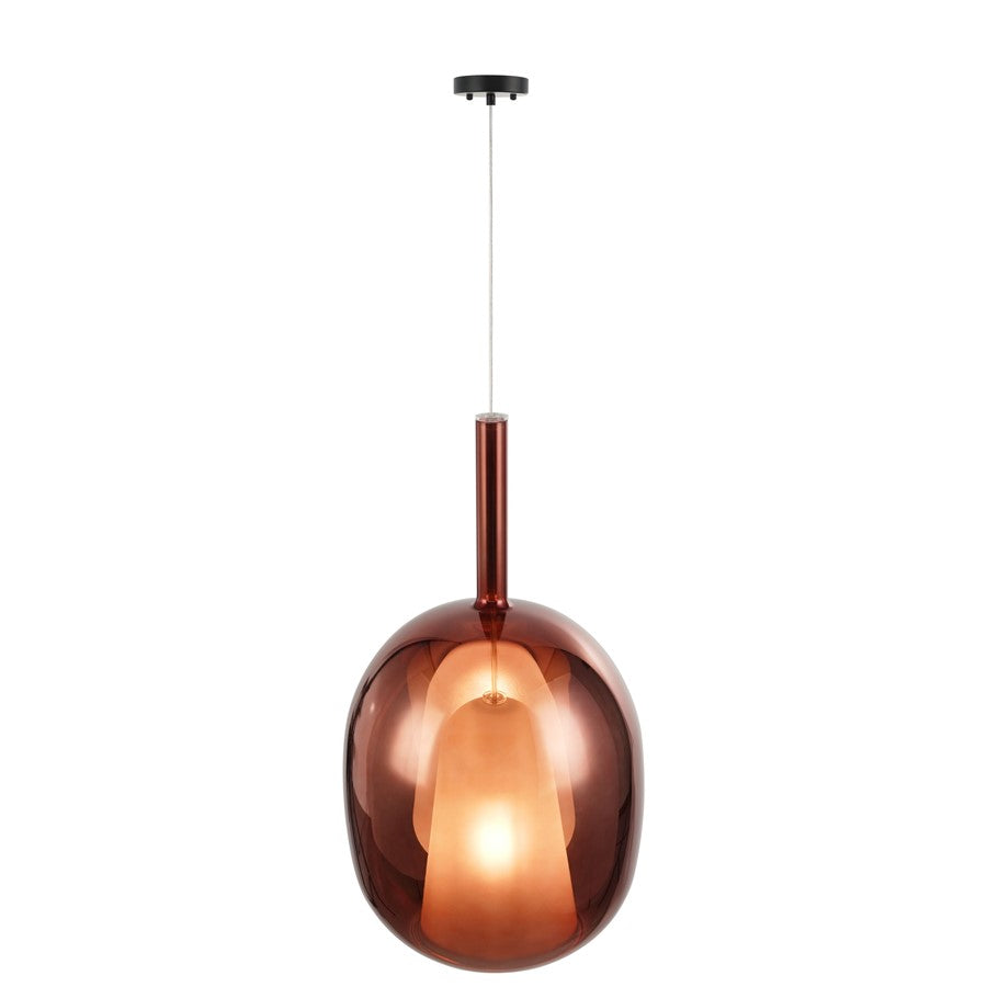 Artcraft Dusk 1 Light Pendant, Black/Espresso Copper