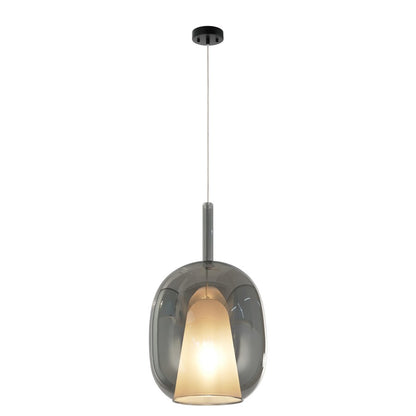 Artcraft Dusk 1 Light Pendant, Black/Smoke - AC11219SM