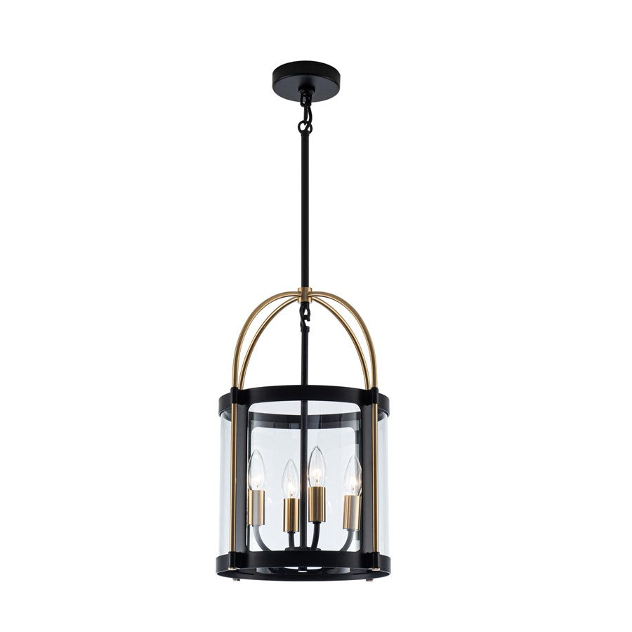 4 Light 13" Pendant, Black