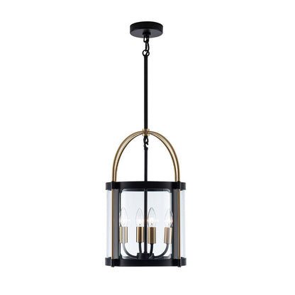 4 Light 13" Pendant, Black
