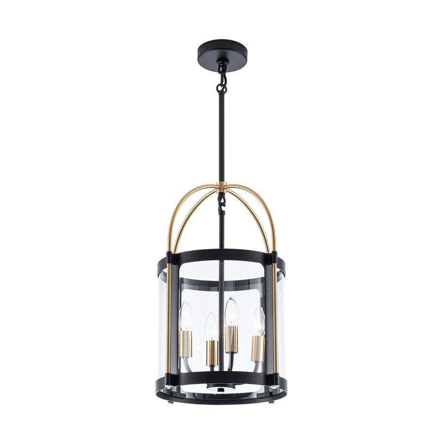 4 Light 13" Pendant, Black