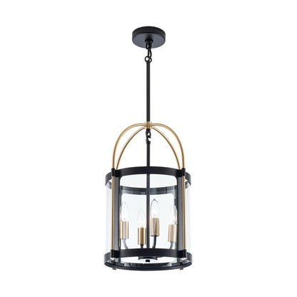 4 Light 13" Pendant, Black
