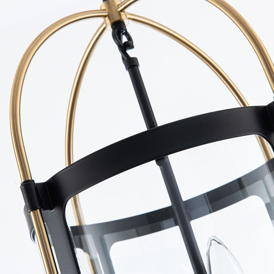 4 Light 13" Pendant, Black