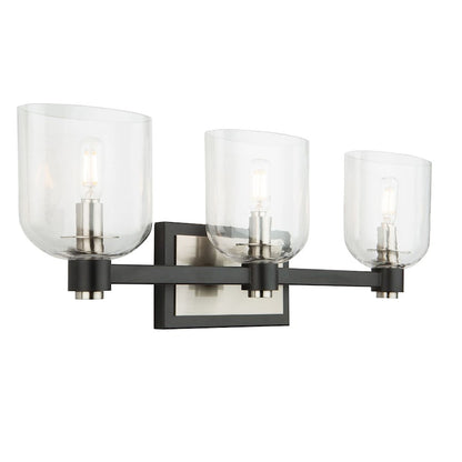 3 Light Bathroom Vanity Light, Black