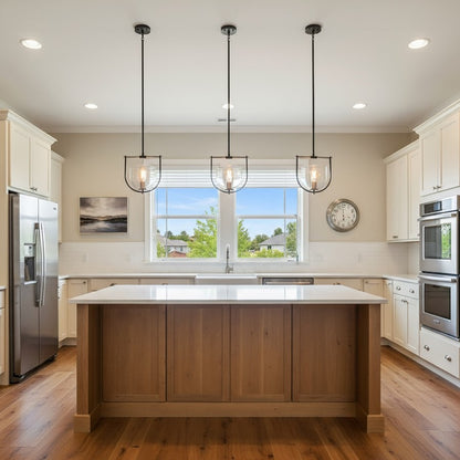 1 Light Pendant, Black