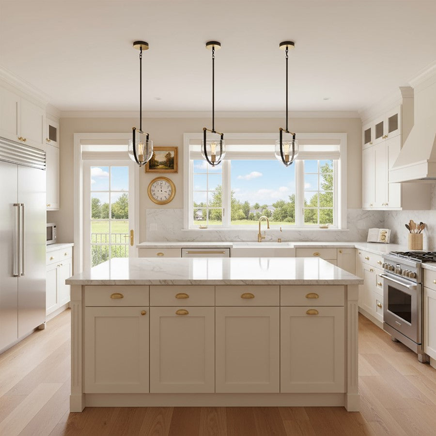 1 Light Pendant, Black