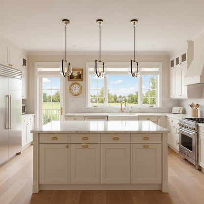 1 Light Pendant, Black