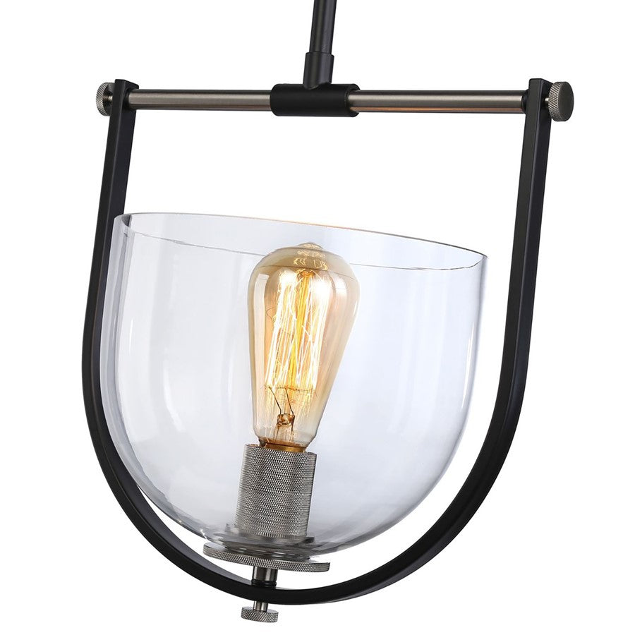 1 Light Pendant, Black