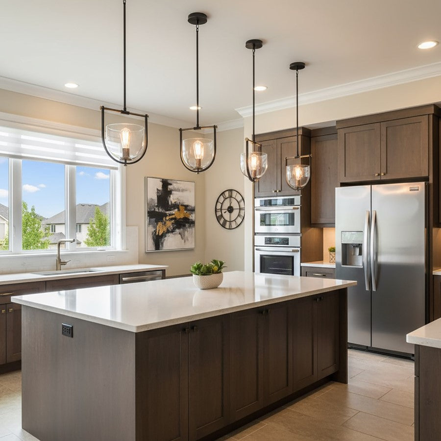 1 Light Pendant, Black