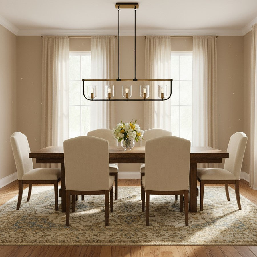 Artcraft Cheshire 5-Light Island Light, Black