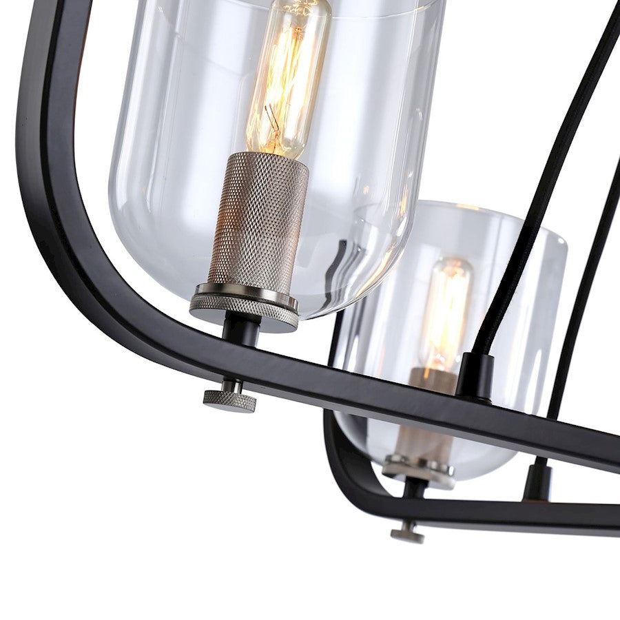 5 Light Chandelier, Black