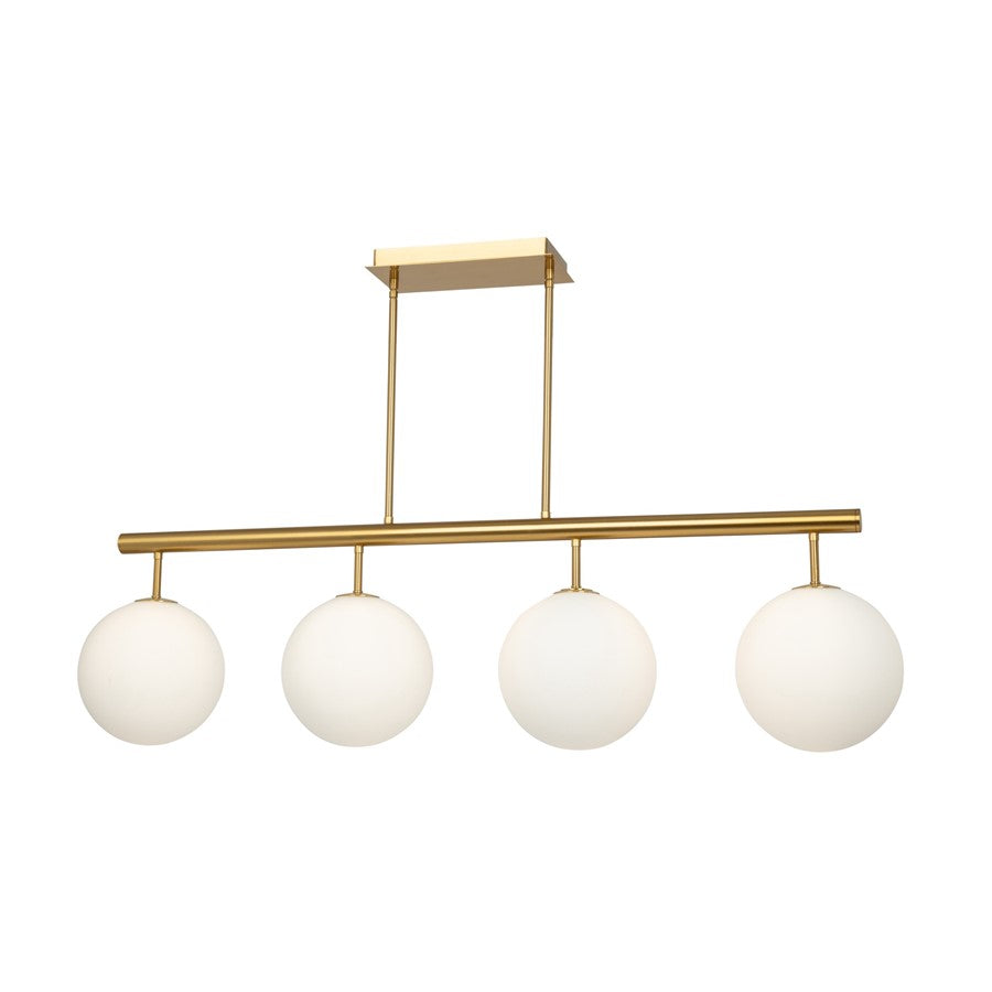 Artcraft Aurelia 4 Light Island/Pool Table, Brass