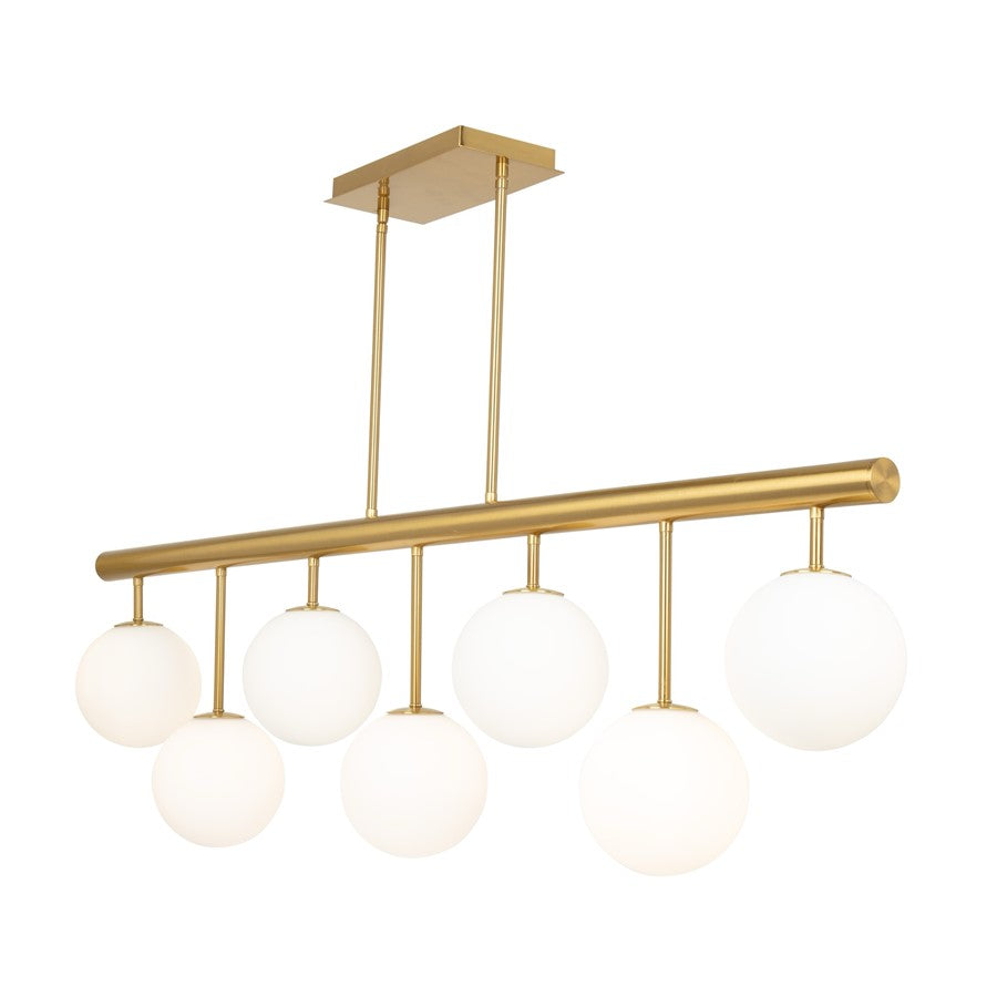 Artcraft Aurelia 7 Light Island/Pool Table, Brass