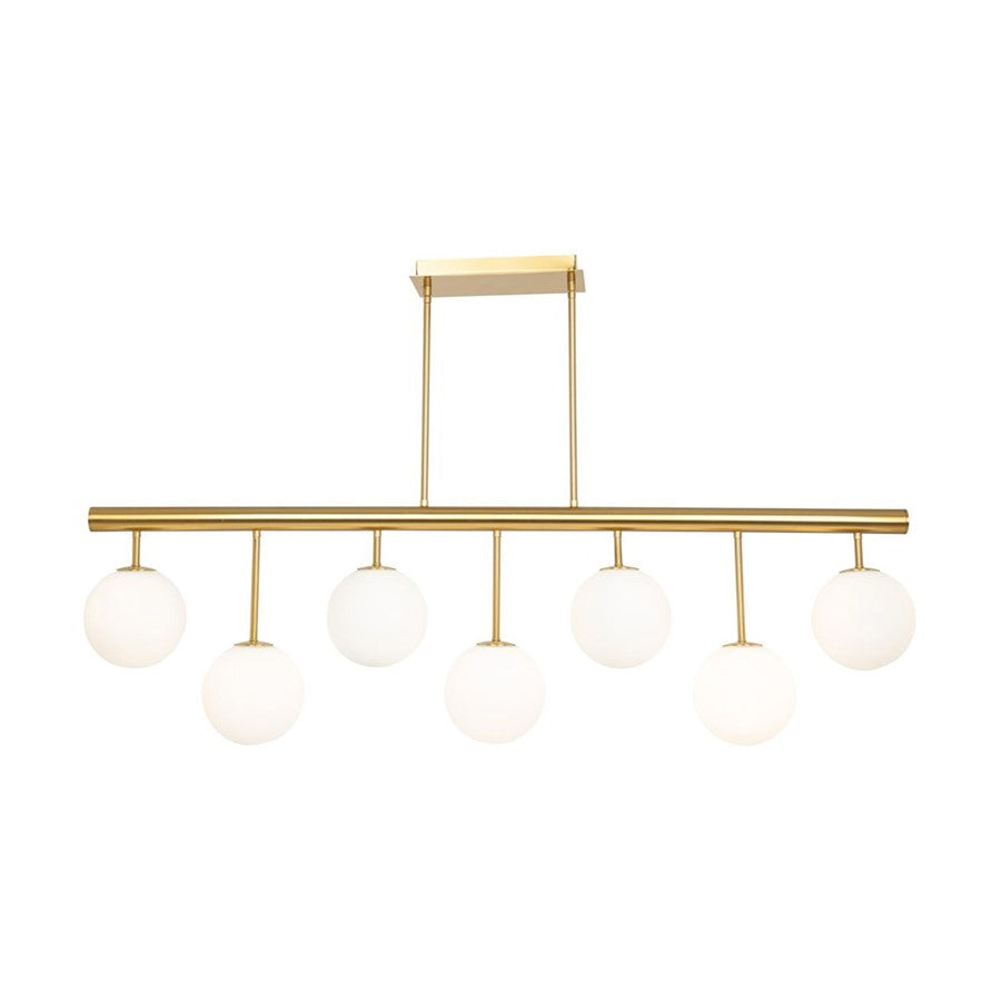 Artcraft Aurelia 7 Light Island/Pool Table, Brass