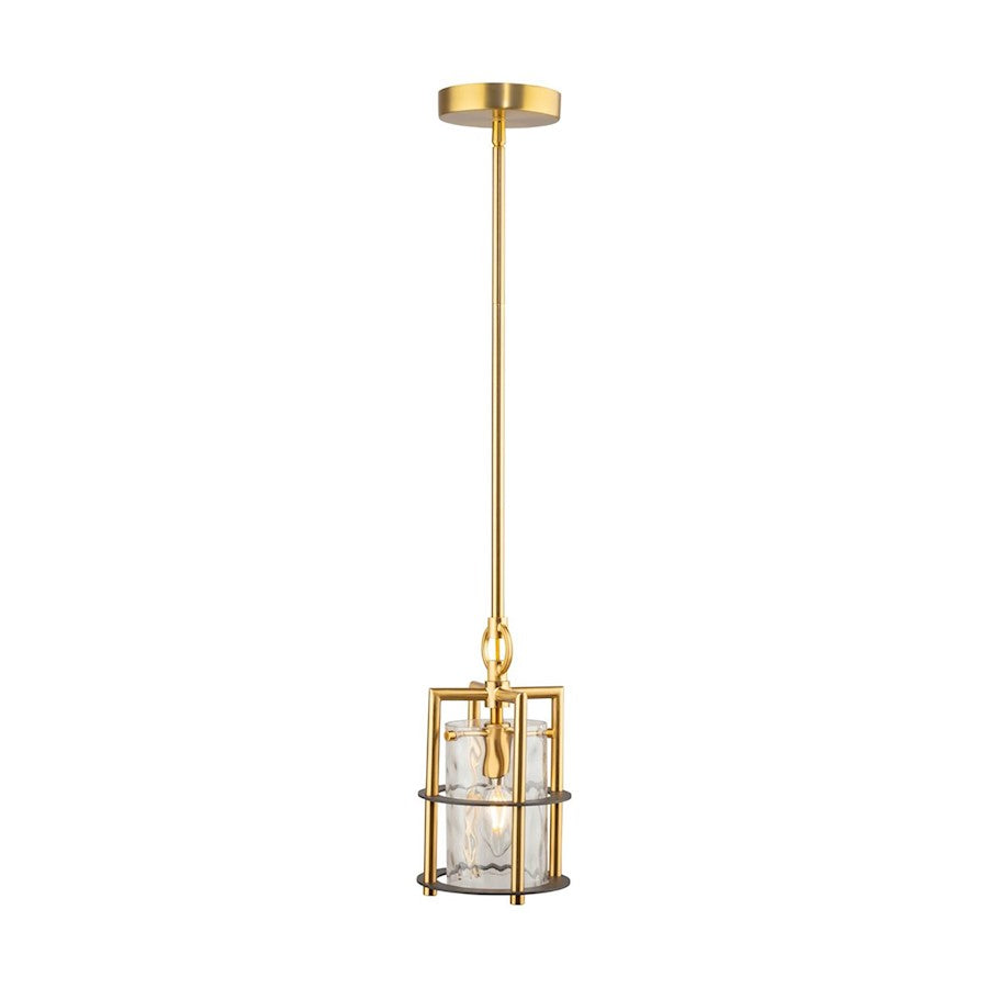 1 Light Down Pendant, Brass