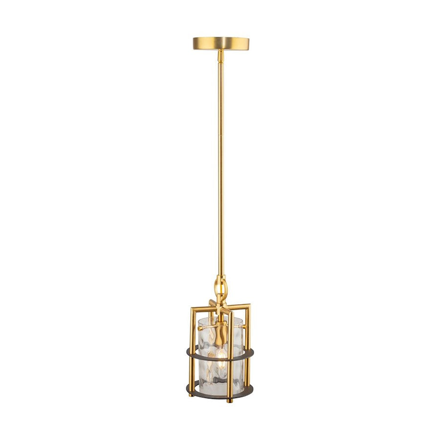 1 Light Down Pendant, Brass