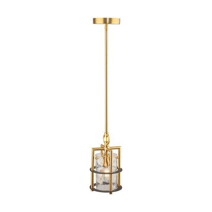 1 Light Down Pendant, Brass