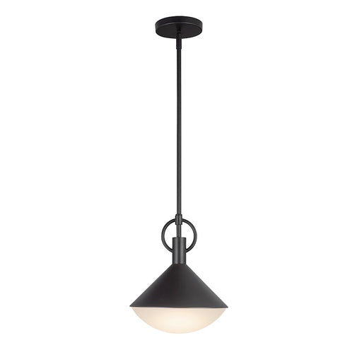 Artcraft Abruzzo 1 Light Pendant, Black/White - AC11861BK