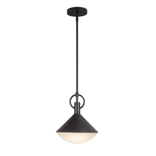 1 Light Pendant, Black/White