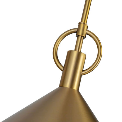 1 Light Pendant, Brass/White