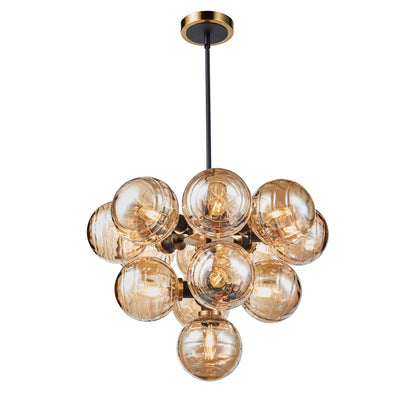 13 Light Down Pendant, Black