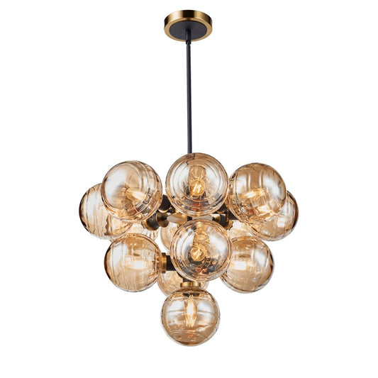 13 Light Down Pendant, Black