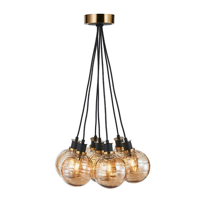 7 Light Pendant, Black