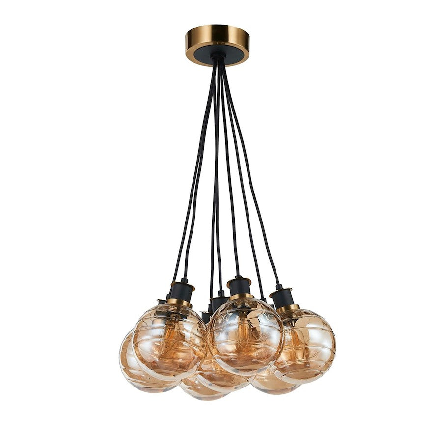 7 Light Pendant, Black