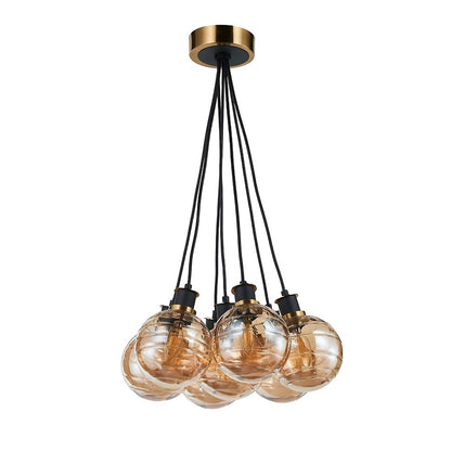 7 Light Pendant, Black