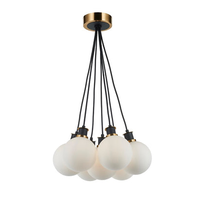 7 Light Pendant, Black