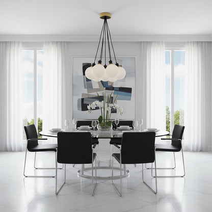 7 Light Pendant, Black