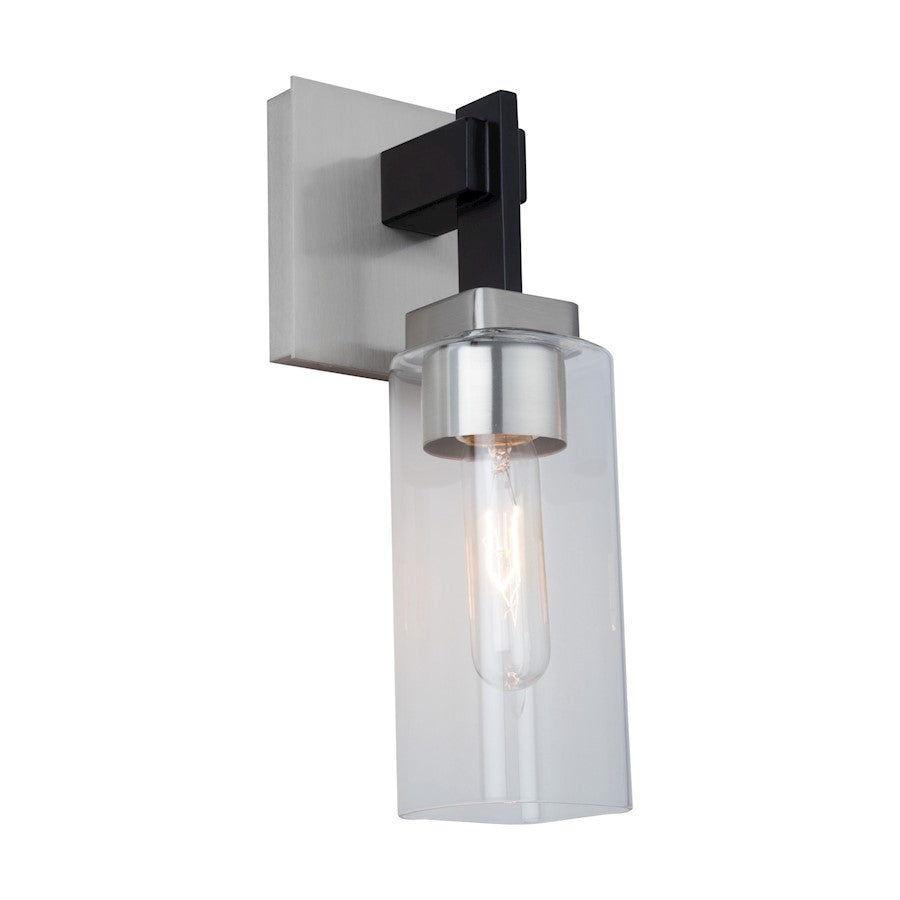 1 Light Bathroom Vanity Light, Satin Nickel