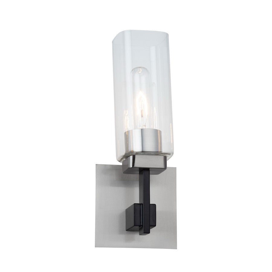 1 Light Bathroom Vanity Light, Satin Nickel
