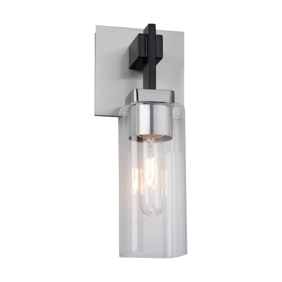 1 Light Bathroom Vanity Light, Satin Nickel