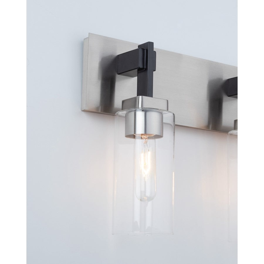 3 Light Bathroom Vanity Light, Satin Nickel