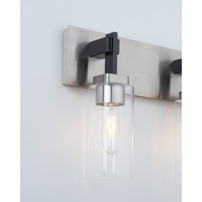3 Light Bathroom Vanity Light, Satin Nickel