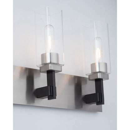 3 Light Bathroom Vanity Light, Satin Nickel