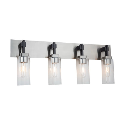 4 Light Bathroom Vanity Light, Satin Nickel