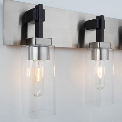 4 Light Bathroom Vanity Light, Satin Nickel